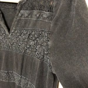 Lucky Brand charcoal Henley
